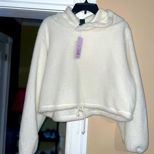 Wild Fable Sherpa Cropped Hoodie